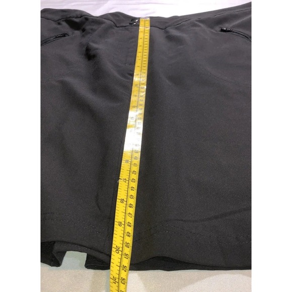 TravelSmith Skorts Black Flare Zipper Pockets Elastic Waist Womens Size L - Picture 9 of 11